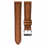 Box-Stitch Saddle Tan kožni kaiš za sat