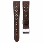 Corfam Style Racing Chocolate Brown kožni kaiš za sat