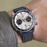 Corfam Style Racing Navy Blue kožni kaiš za sat - Slika 3