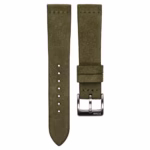 Cross-Stitch Olive Green Reversed kožni kaiš za sat