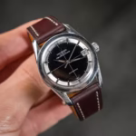 Full-Stitch Burgundy Shell Cordovan kožni kaiš za sat - Slika 4