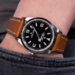Full-Stitch Dark Tan kožni kaiš za sat - Slika 4