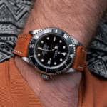 Full-Stitch Diablo Distressed kožni kaiš za sat sa gumenom podlogom - Slika 5