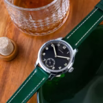 Full-Stitch Emerald Green Shell Cordovan kožni kaiš za sat - Slika 2