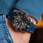 Full-Stitch Indigo kožni kaiš za sat sa gumenom podlogom - Slika 4