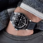 Full-Stitch Midnight Blue kožni kaiš za sat sa gumenom podlogom - Slika 4