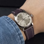 Full-Stitch Plum kožni kaiš za sat - Slika 3