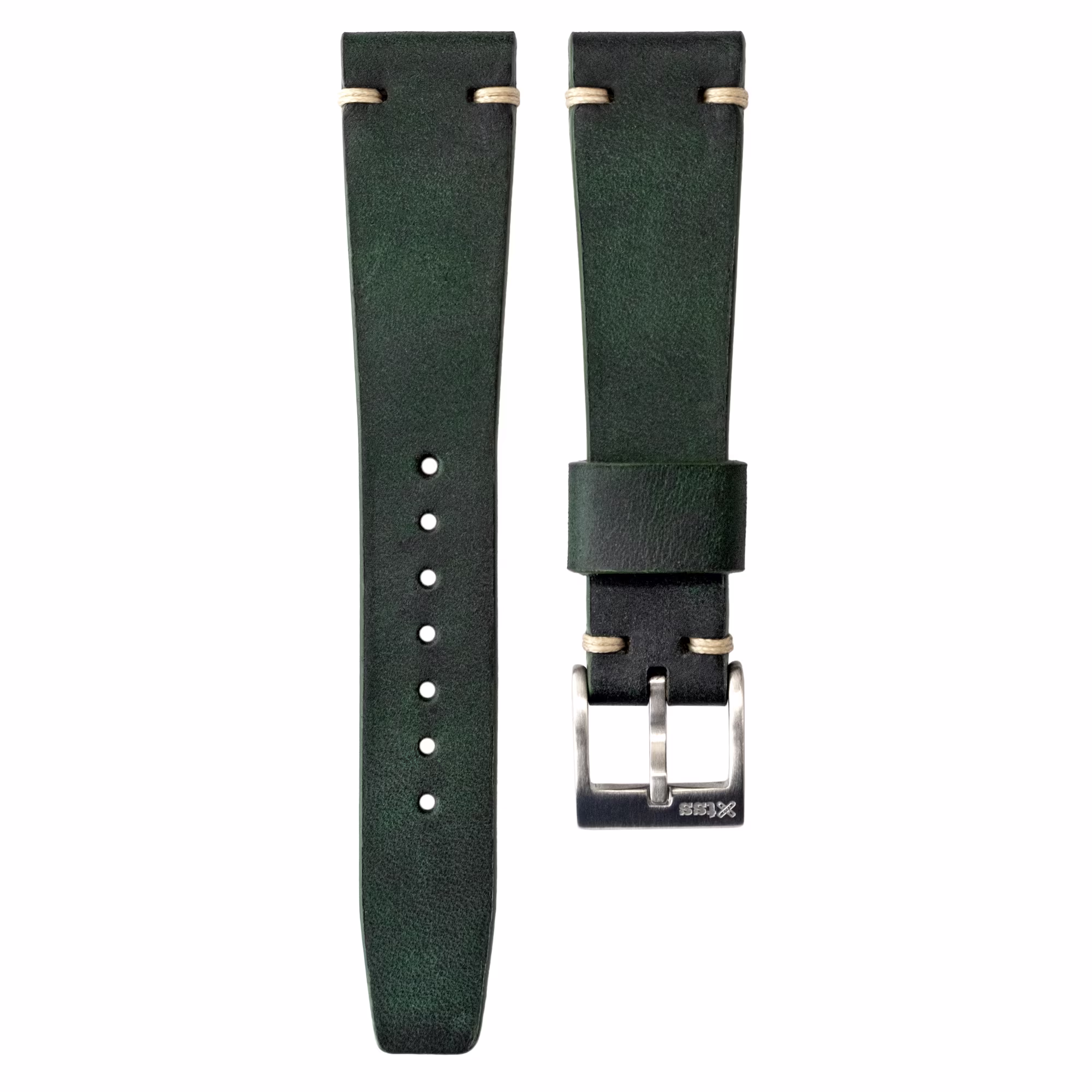 Two-Stitch-Forest-Green-kozni-kais-za-sat Two-Stitch Forest Green kožni kaiš za sat - Slika 1