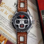 Yema Style Racing Tan Brown kožni kaiš za sat - Slika 2